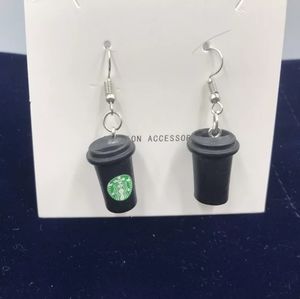 Coffe Milk Tea Cup Earrings